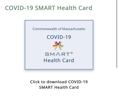 commonwealth of massachusetts smart health card|How to use the Massachusetts vaccine passport website .